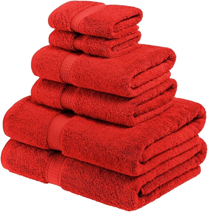 BLUENILEMILLS BNM Premium Quality Egyptian Cotton Towels, 6-Piece Ultra-Soft - Image 2