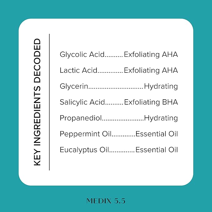 Medix 5.5 Glycolic Acid + Lactic Acid Exfoliating Body Wash Gel | KP Bump - Image 5