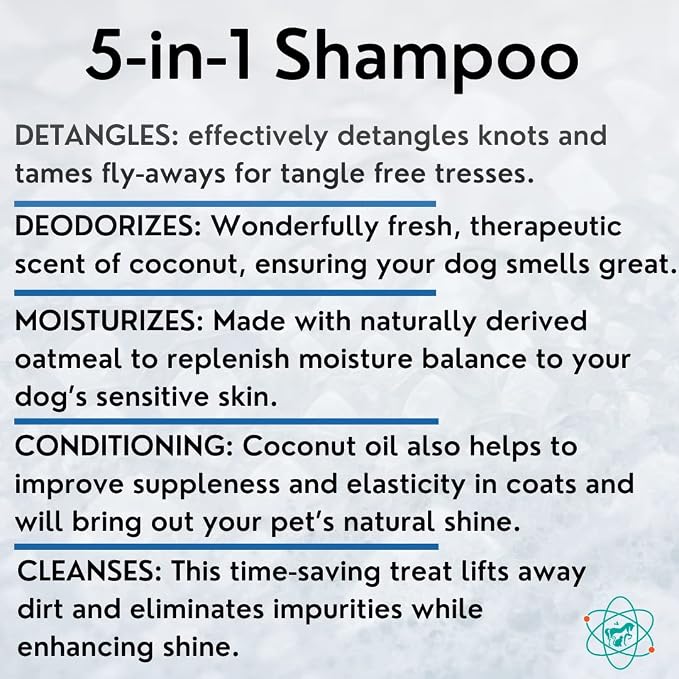 8 floz 5 in 1 Dog Shampoo for Itchy Skin - Image 2