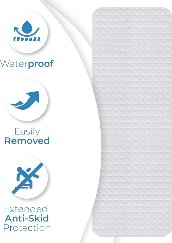 XXL Anti Slip Shower Stickers 12 PCS, Invisible Non-Slip Shower Strips - Image 8