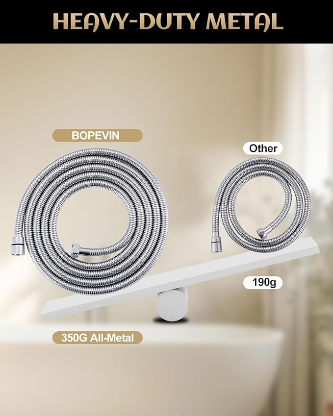 Stainless Steel Shower Hose, Extra Long 118 Inches, Handheld Shower Head Hose - Image 4