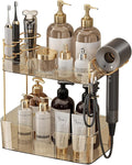 2 Tier Gold Bathroom Counter Organizer by SHUANGQING