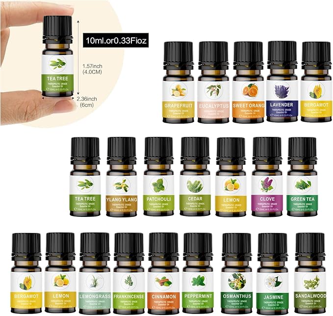 Essential Oils Set of 20x10ml, 100% Organic Essential Oil, Ylang Ylang - Image 3