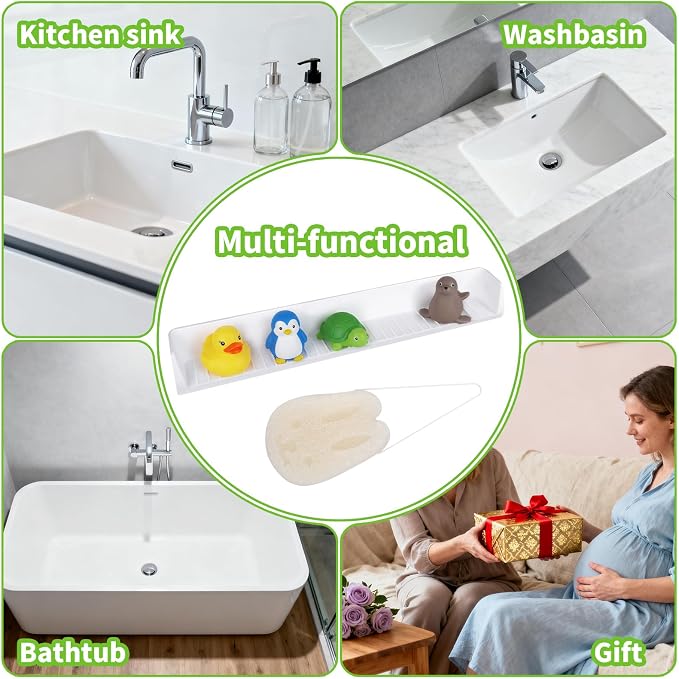 Splash Guard for Bathtub Kids, 2.62Ft Longer Silicone Bathtub Water Guards Play - Image 6