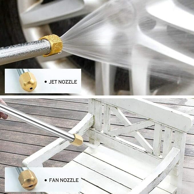 High Pressure Power Washer Attachment Wand, Hydro Jet Water Hose Nozzle - Image 4