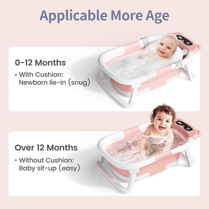 Collapsible Baby Bathtub for Newborn to Toddler - Image 2