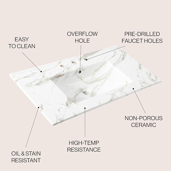 JONATHAN Y SNK1003C Ancillary 3-Hole 36 in. W x 18.25 in. D Classic - Image 4