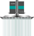 Square Rain Shower Head, High Flow Stainless Steel, Work by AULEEND