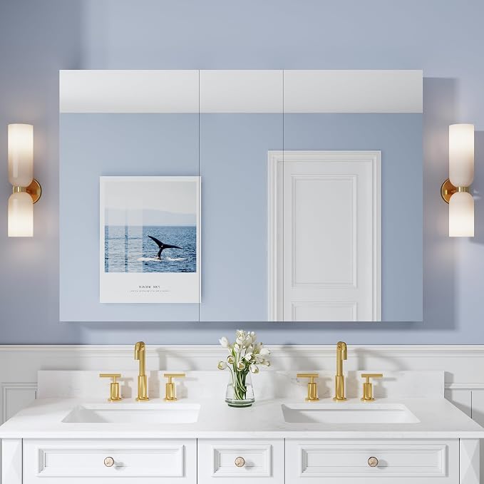 WELLFOR 52" x 36" Bathroom Medicine Cabinet - Image 11