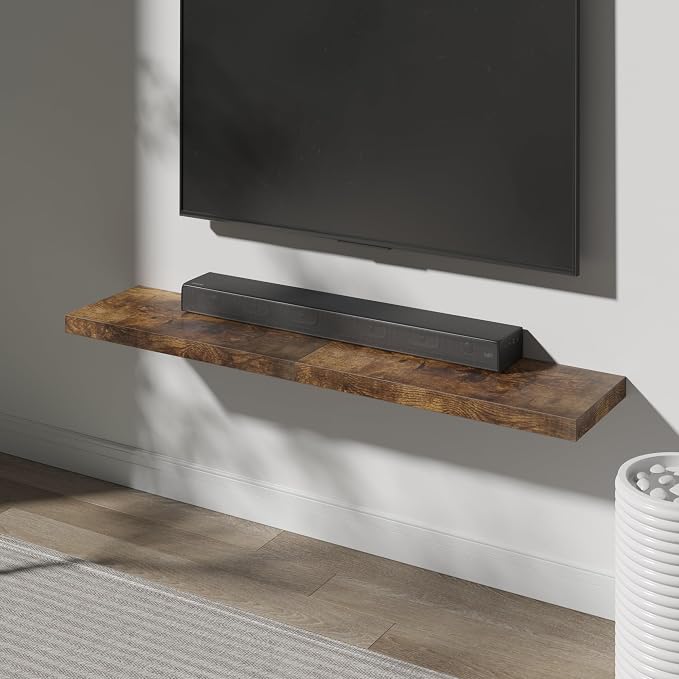 Floating Shelf, 30 in W x 12.75 in D x 2 in H Wooden Floating Wall Shelf - Image 2