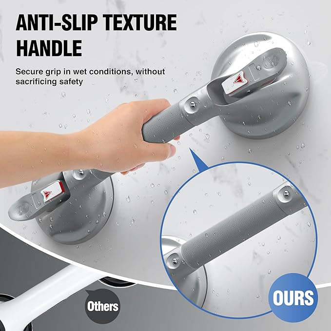 DAILYLIFE Grab Bars for Bathtubs and Showers, 15 inch Shower Handles for - Image 5