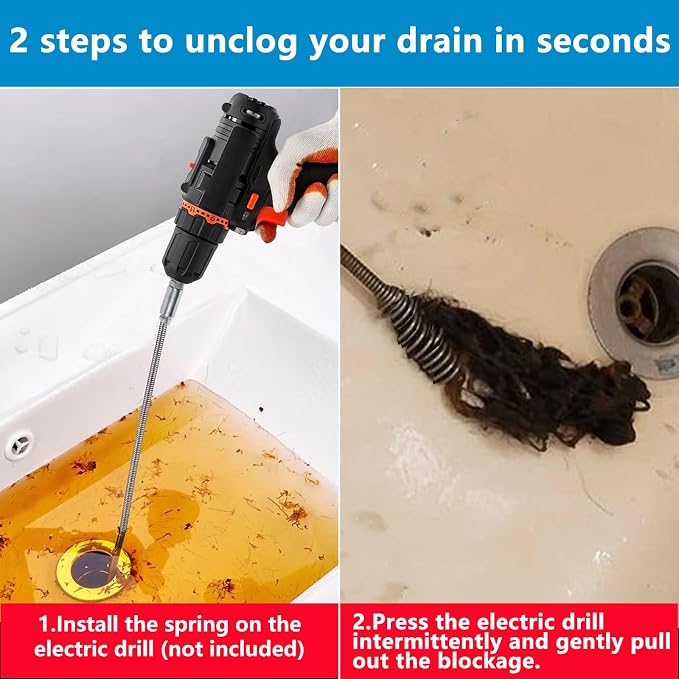 Drain Clog Remover, Spring Drain Snake - Image 5
