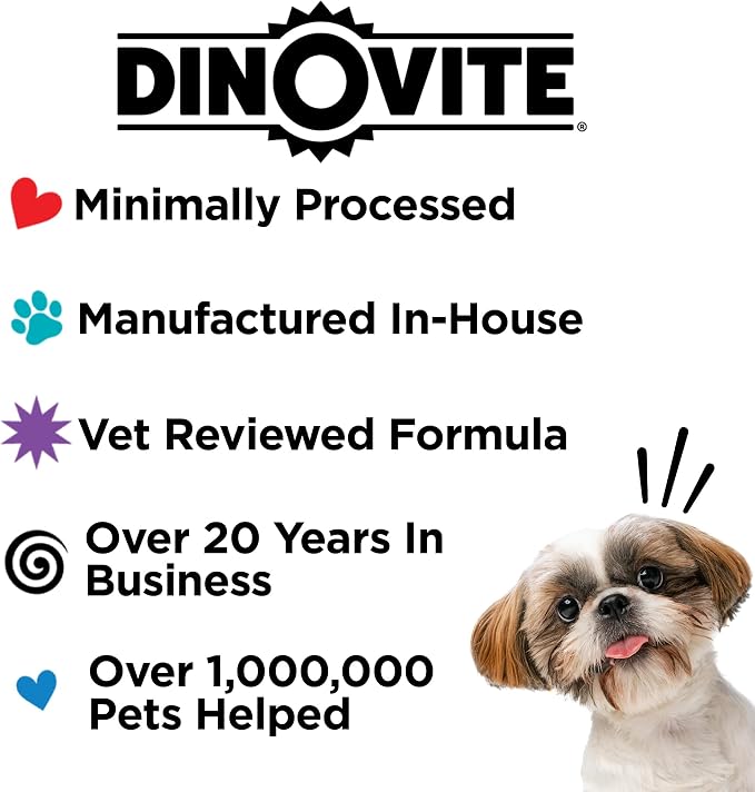 Dinovite Probiotic Supplement for Dogs, Omega 3, Hot Spot Relief, Skin & Coat - Image 8