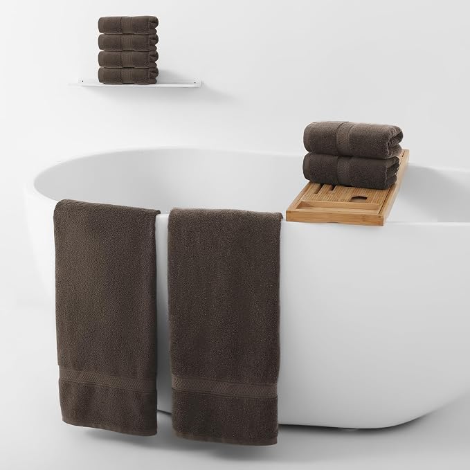 REDKISS Luxury 100% Cotton 8 Piece Bath Towel Sets, 2 Bath Sheets, 2 Hand - Image 7