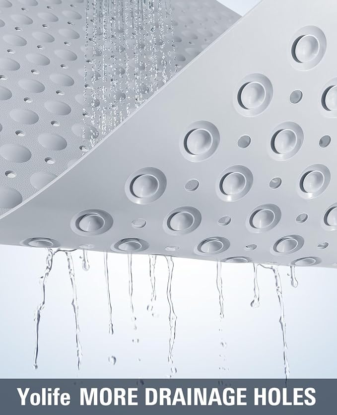 Yolife Extra Large TPE Shower Mat, 47.2" L x 31.5" W Anti Slip Bath Mat - Image 4