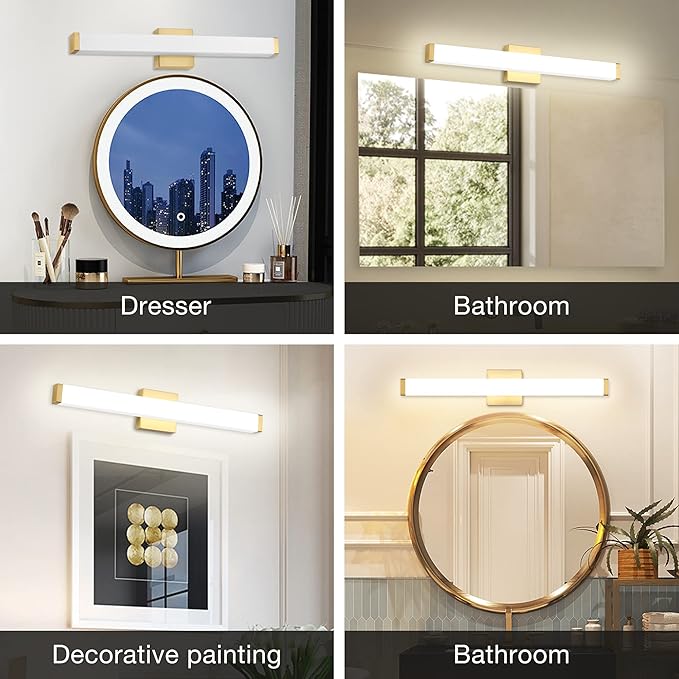 Bathroom Vanity Light Brushed Nickel Square LED 24 inch 14W 4000K Natural White - Image 5