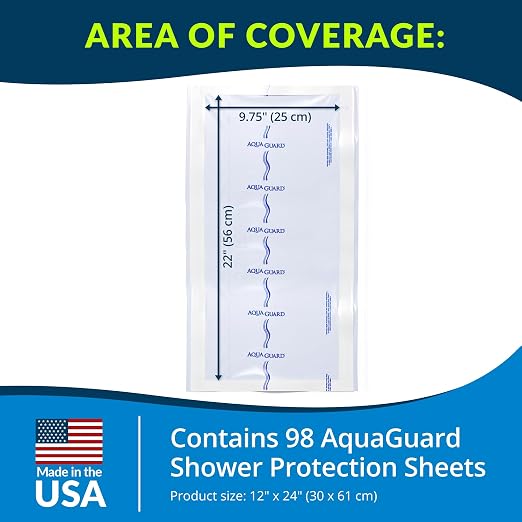 TIDI AquaGuard Sheet – 12” x 24” – Shower Protection Sheet – Self-Adhesive - Image 2
