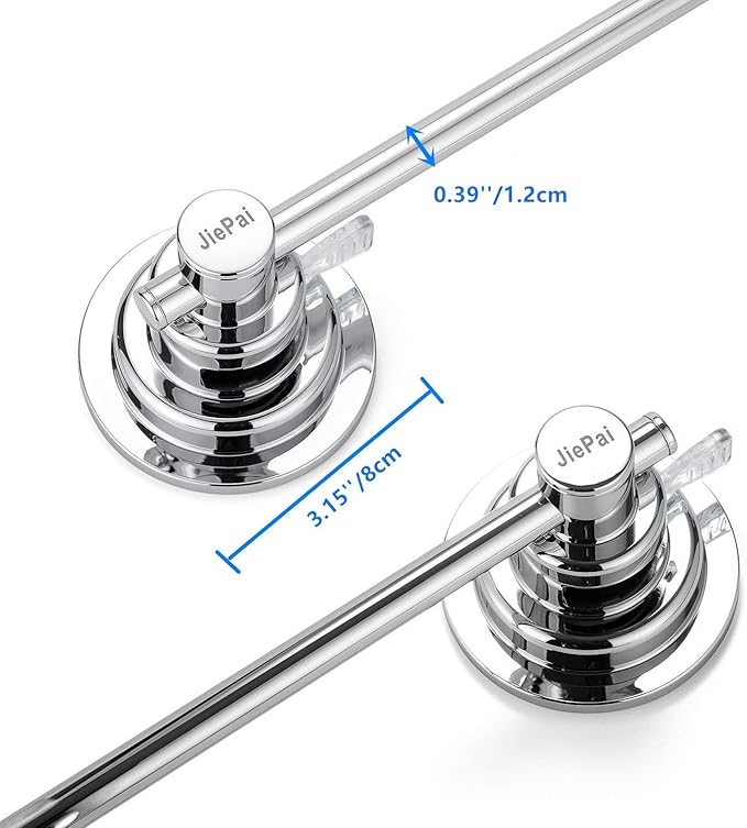 JiePai Suction Cup Towel Bar 16 Inch, Removable Vacuum Suction Towel Holder - Image 2