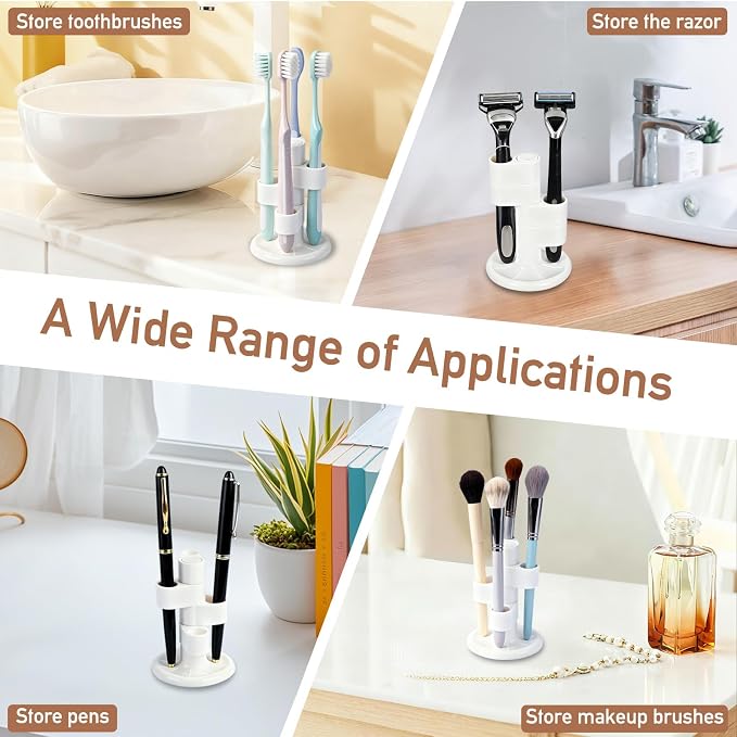3 Pack 360° Rotating Toothbrush Holder - Image 7