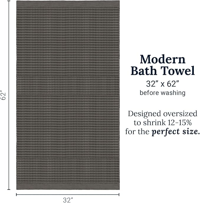 GILDEN TREE Waffle Towels for Bathroom Luxury 100% Cotton Bath Towels, Quick - Image 9