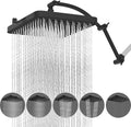 Hibbent Rain Shower Head, Solid Brass Adjustable Shower Arm Extender, Waterfall by Hibbent