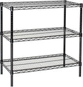 Omega 18" Deep x 42" Wide x 36" High 3 Tier Black Starter Shelving Unit by OmegaProductsCorporation