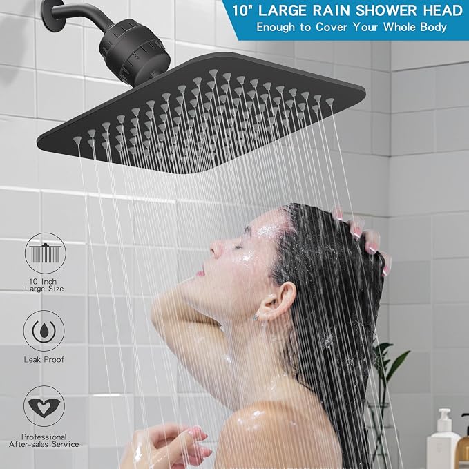 10'' High Pressure Filtered Shower Head Combo 20 Stage Shower Filter - Image 4