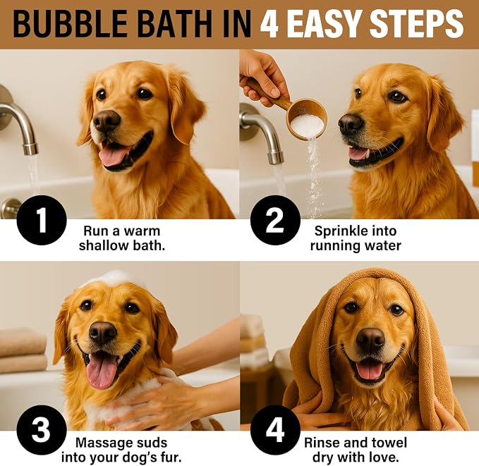 Dog Shampoo Alternative – Oatmeal & Honey Dog Bubble Bath - Image 5