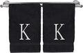 Monogrammed Hand Towel, Personalized Initial Gift, Extra Absorbent 100% Turkish by BareCotton