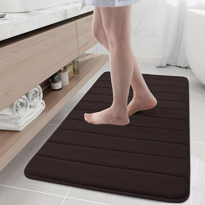 Buganda Memory Foam Bath Mat, Ultra Soft and Non-Slip Bathroom Rugs, Water by Buganda