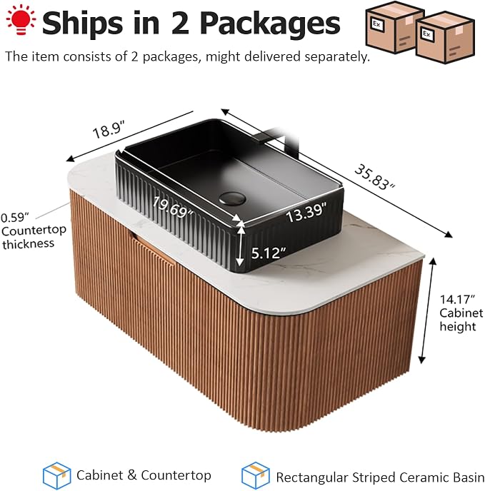 36 Inch Floating Bathroom Vanity - Image 2