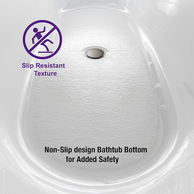 WOODBRIDGE B-1814 59" Acrylic Freestanding Bathtub Contemporary Soaking Tub - Image 8