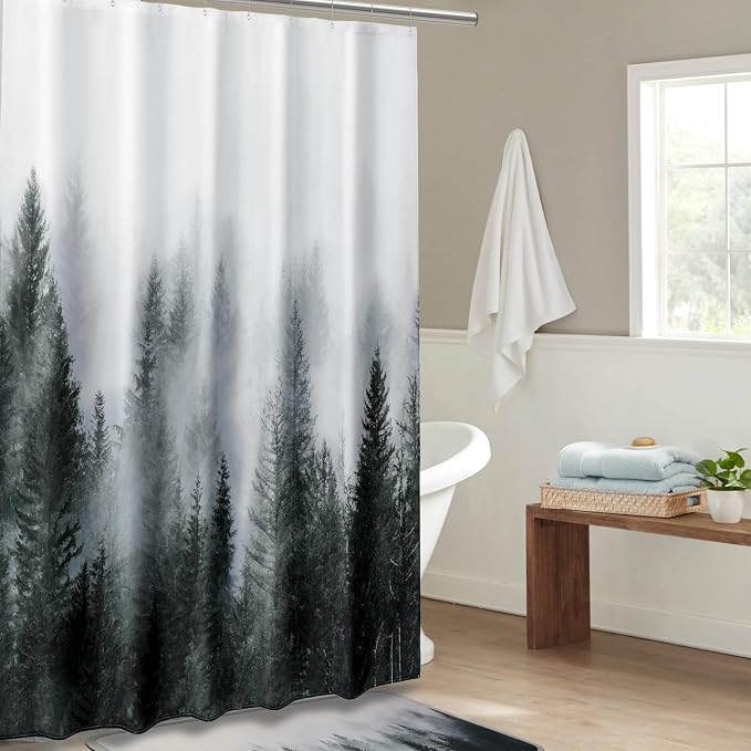 ORTIGIA 60x72 Misty Forest Stall Shower Curtain - Image 8