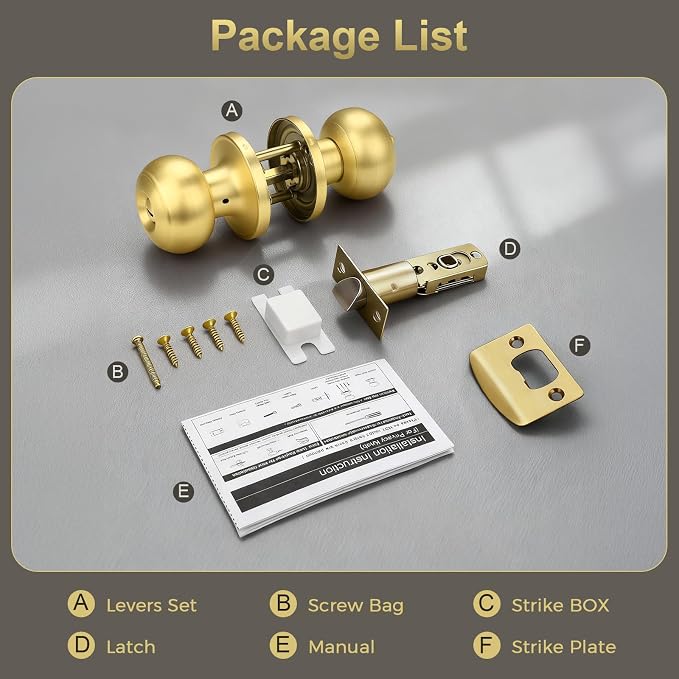 KNOBWELL 10 Pack Privacy Door Knob - Image 7
