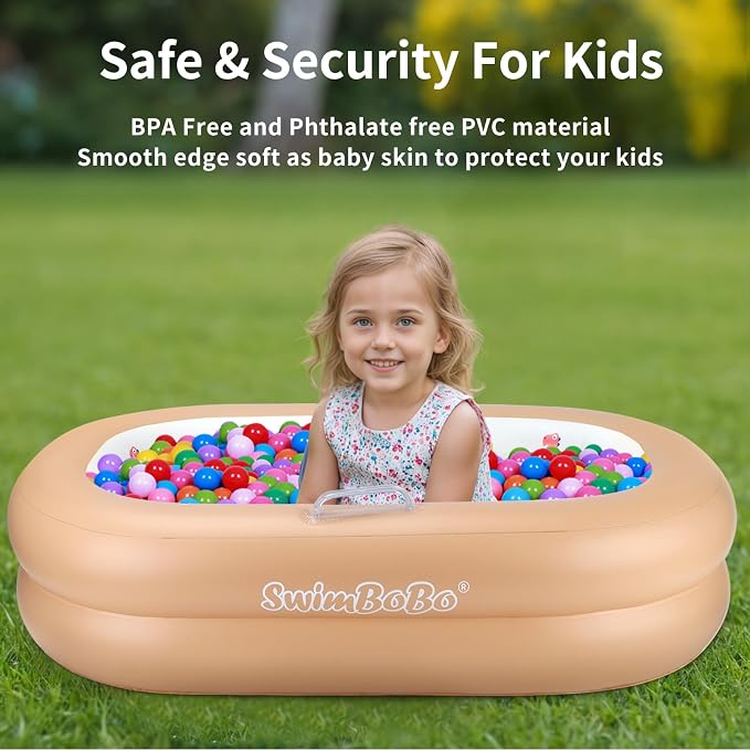 Swimbobo Inflatable Baby Bathtub – Soft, Portable Baby Bath - Image 4
