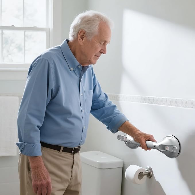 DAILYLIFE Grab Bars for Bathtubs and Showers, 17 inch Shower Handles for - Image 9