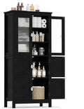 53.1" H Tall Bathroom Storage Cabinet, Bathroom Floor Cabinet by Akxomel