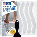 Anti Slip Shower Stickers 24 PCS, Invisible Non-Slip Shower Strips by ClearBloom