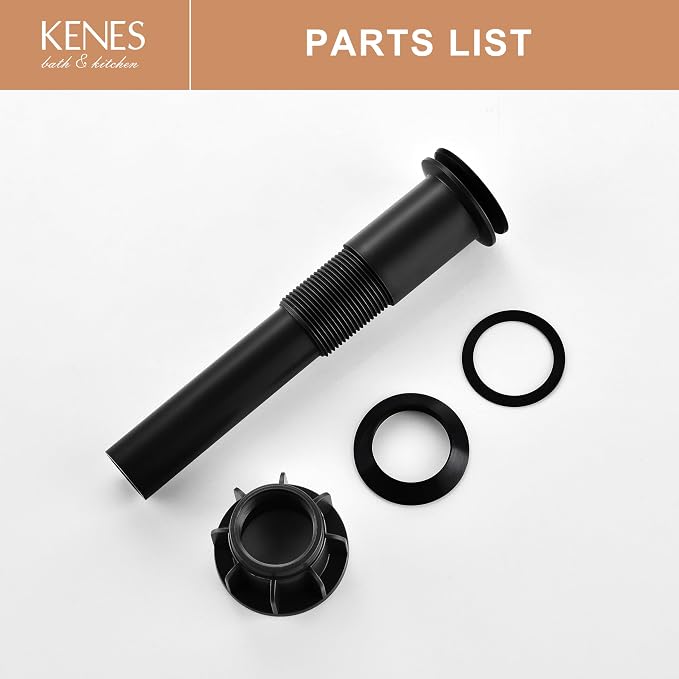 KENES Bathroom Vessel Sink Pop Up Drain Without Overflow Assembly, Lavatory - Image 9