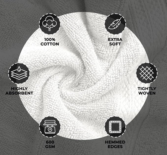 Avalon Towels Luxury Washcloths – Premium Cotton, Soft & Absorbent Wash Cloths - Image 6