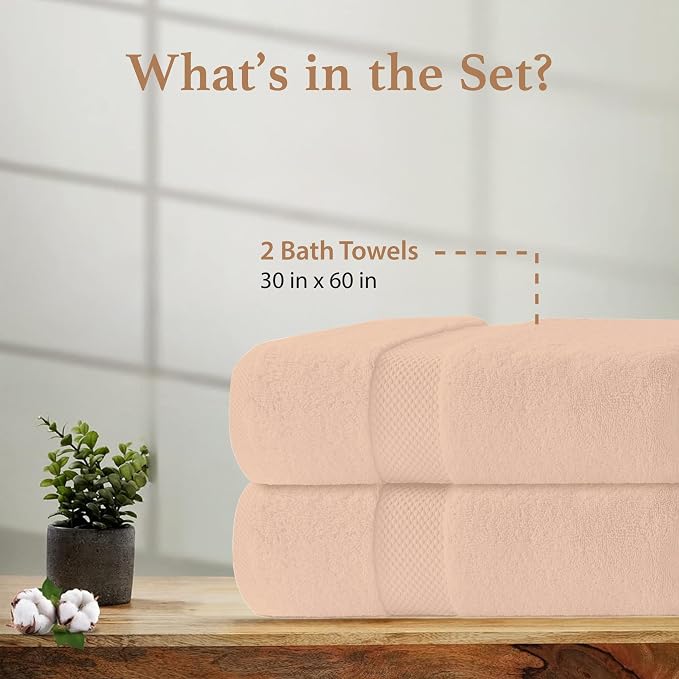 100% Cotton Bath Towels, Luxury 700 GSM Bath Towel, Highly Absorbent Bathroom - Image 2