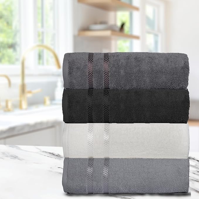 CASA COPENHAGEN Ember, 500 GSM, 27x55 Inches Large Bath Towels, Super Soft and - Image 4