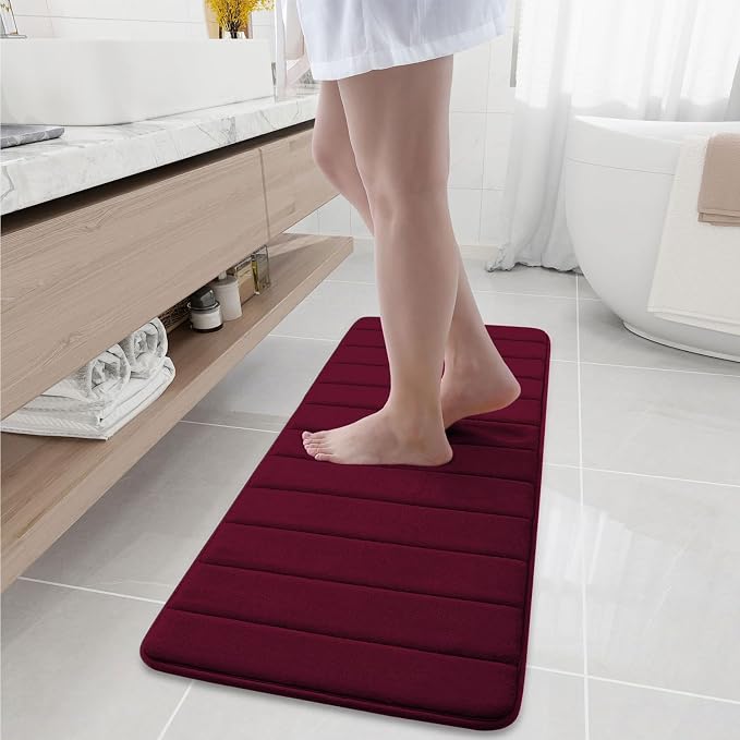 Buganda Memory Foam Bath Mat, Ultra Soft and Non-Slip Bathroom Rugs, Water by Buganda