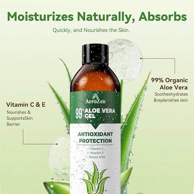 Aero Zen 99% Natural Aloe Vera Gel | Daily Hydration & After-Sun Relief | - Image 5