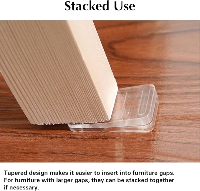 8 Pcs Table Wedge Clear Shim, Plastic Shims Levelers Adjustable Blocks - Image 5
