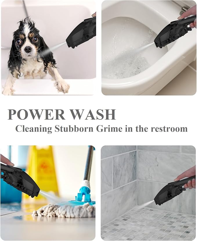 Shower Head With Handheld High Pressure 7 modes, Built-in Power Wash to Clear - Image 4