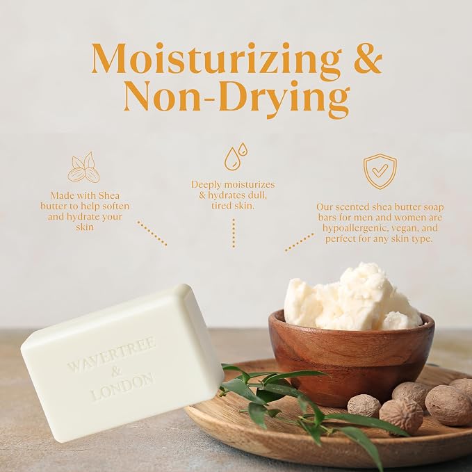 Wavertree & London Daisy & Lily Scented Natural Soap, 7oz Moisturizing French - Image 3