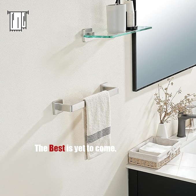 JQK Brushed Towel Bar, Rounded Edges 14.41 Inch Towel Rack, 304 Stainless Steel - Image 6