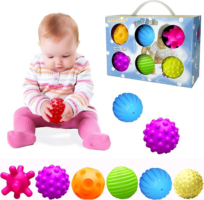 Sensory Balls for Baby Sensory Baby Toys 6 to 12 Months for Toddlers 1-3 by ROHSCE