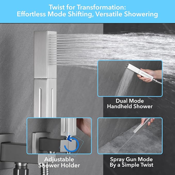 VANFOXLE Shower Faucet Set Brushed Nickel Shower System, Shower Faucet - Image 4